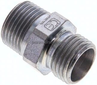 Gerade Schneidringverschr. R 3/8"-10 L (M16x1,5), ohne Mutter & Schneidring, Stahl verzinkt