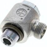 Winkel-Schwenkverschraubung G 3/8"-12 L (M18x1,5), ohne Mutter & Schneidring, Stahl verzinkt