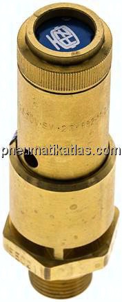 TÜV-Sicherheitsventil G 3/8" (DN10), 7,60 bar, Messing