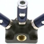 Wanddose mit G 1/2" (IG) und 3 Sicherheits-Druckknopfkupplungsdosen NW7,2