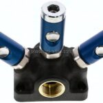 Wanddose mit G 3/4" (IG) und 3 Sicherheits-Druckknopfkupplungsdosen NW7,2