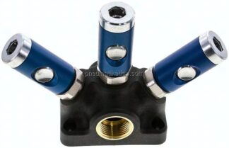 Wanddose mit G 3/4" (IG) und 3 Sicherheits-Druckknopfkupplungsdosen NW7,2