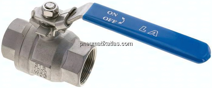 Edelstahl-Kugelhahn, leicht, G 1-1/2", 0 - 63bar