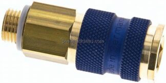 Kupplungsdose (NW7,2) G 1/4"(AG), blau, Sechseck SW12