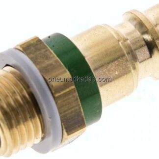 Kupplungsstecker (NW7,2) G 1/4"(AG), grün, Kreis Ø 12,5 mm