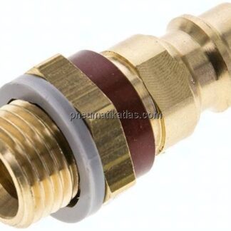 Kupplungsstecker (NW7,2) G 1/4"(AG), braun, Dreieck 12,5 mm