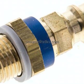Kupplungsstecker (NW7,2) G 1/4"(AG), blau, Sechseck SW12
