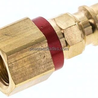 Kupplungsstecker (NW7,2) G 1/4"(IG), rot, Achteck SW12
