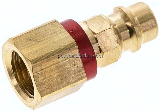 Kupplungsstecker (NW7,2) G 1/4"(IG), rot, Achteck SW12