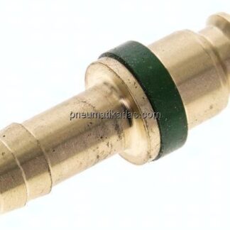 Kupplungsstecker (NW7,2) 9 (3/8")mm Schlauch, grün, Kreis Ø 12,5 mm