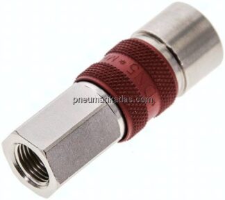 Kupplungsdose (NW5) G 1/8"(IG), rot, Achteck SW10
