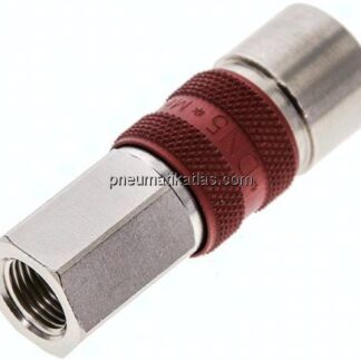 Kupplungsdose (NW5) G 1/8"(IG), rot, Achteck SW10