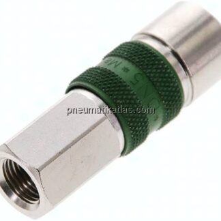 Kupplungsdose (NW5) G 1/8"(IG), grün, Kreis Ø 10,5 mm