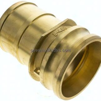 Kamlock-Stecker (E) 100 (4")mm Schlauch, Messing