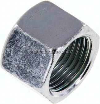 Überwurfmutter DN10, M 18x1,5, Bohrung 13,8mm, Stahl verzinkt