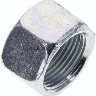 Überwurfmutter DN13, M 22x1,5, Bohrung 17,3mm, Stahl verzinkt
