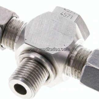 T-Schwenkverschraubung G 1/4"-8 L (M14x1,5), 1.4571