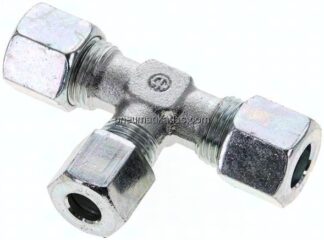 T-Schneidringverschraubung 10 L (M16x1,5)-8 L (M14x1,5)-10 L (M16x1,5), Stahl verzinkt