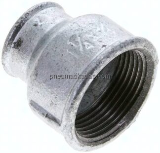 Rundmuffe Rp 1-1/4"-Rp 3/4", Temperguss verzinkt