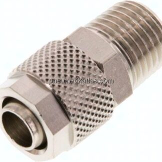Gerade Verschraubung R 1/4"-10x8mm, Messing vernickelt