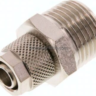 Gerade Verschraubung R 1/2"-10x8mm, Messing vernickelt