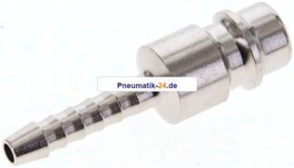 Kupplungsstecker (NW7,2) 4mm Schlauch, Messing vernickelt