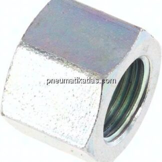 Überwurfmutter DN3, G 1/8", Bohrung 6,8mm, Stahl verzinkt