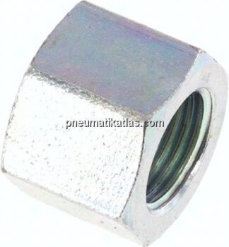 Überwurfmutter DN3, G 1/8", Bohrung 6,8mm, Stahl verzinkt