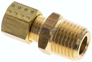 Gerade Klemmringverschraubung R 1/4"-5 (M10x1)mm, Messing