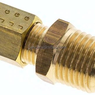Gerade Klemmringverschraubung R 1/4"-5 (M10x1)mm, Messing