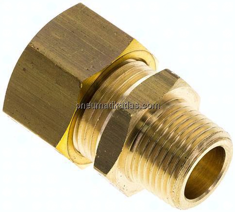 Gerade Klemmringverschraubung R 3/8"-15 (M20x1,5)mm, Messing