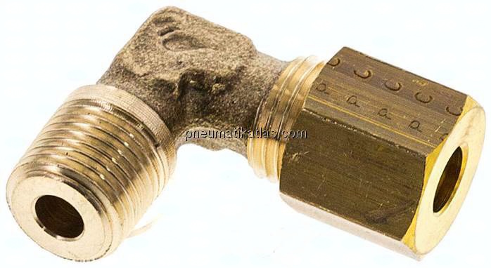 Winkel-Klemmringverschraubung R 1/8"-5 (M10x1)mm, Messing