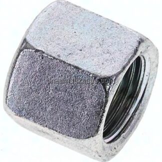 Überwurfmutter DN6, G 1/4", Bohrung 9,9mm, Stahl verzinkt