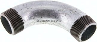 90°-Bogen R 1-1/2" (AG), Temperguss verzinkt