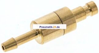 Kupplungsstecker (NW2,7) 3mm Schlauch, Messing