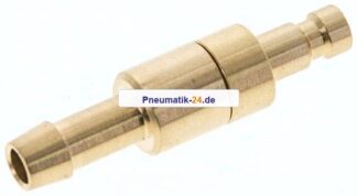 Kupplungsstecker (NW2,7) 5mm Schlauch, Messing