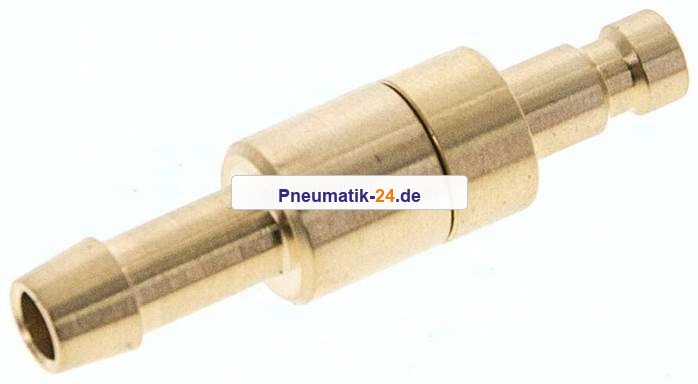 Kupplungsstecker (NW2,7) 5mm Schlauch, Messing