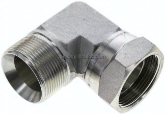 90°-Einschraubwinkel, 60°-Kegel, G 1-1/2", Stahl verzinkt