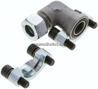 Winkel-Flanschverschraubung 3/4"-SAE (3000 PSI), 18 L (M26x1,5)