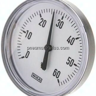 Bimetallthermometer, waagerecht D80/0 bis +60°C/40mm