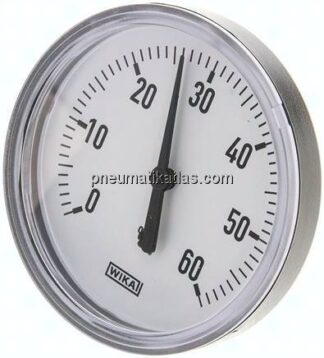 Bimetallthermometer, waagerecht D80/0 bis +60°C/40mm