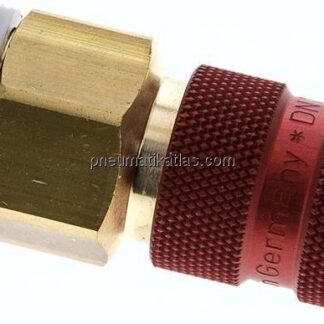 Kupplungsdose (NW7,2) G 1/2"(AG), rot, Achteck SW12