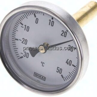 Bimetallthermometer, waagerecht D63/-30 bis +50°C/60mm