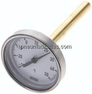 Bimetallthermometer, waagerecht D63/-30 bis +50°C/100mm