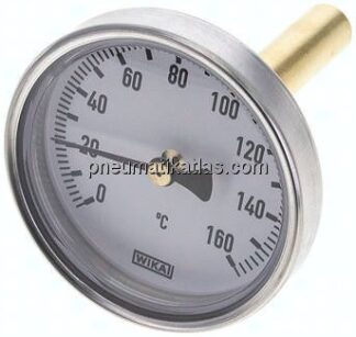 Bimetallthermometer, waagerecht D63/0 bis +160°C/60mm