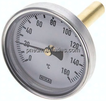 Bimetallthermometer, waagerecht D63/0 bis +160°C/60mm