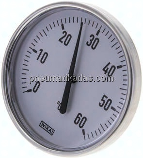 Bimetallthermometer, waagerecht D100/0 bis +60°C/40mm