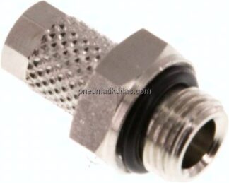 Gerade Verschraubung G 1/8"-5x3mm, Messing vernickelt
