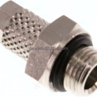 Gerade Verschraubung G 1/8"-5x3mm, Messing vernickelt