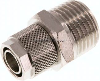 Gerade Verschraubung R 1/2"-12x10mm, Messing vernickelt